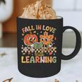 Retro Fall In Love With Learning Autumn Pumpkin Teacher Kids Graphic Print Coffee Mug, novelty gifts, funny gifts Retro Fall In Love With Learning Autumn Pumpkin Teacher Kids Graphic Print Coffee Mug, novelty gifts, funny gifts