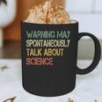 Retro Scientist Warning May Talk About Science Teacher Graphic Print Coffee Mug, novelty gifts, funny gifts