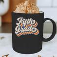 Retro Sunset Fifth Grade Teacher & Student Back To School Graphic Print Coffee Mug, novelty gifts, funny gifts