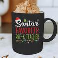 Santa's Favorite Pre-K Teacher Christmas Santa Hat Lights For Men Women Kids Graphic Print Coffee Mug, novelty gifts, funny gifts Santa's Favorite Pre-K Teacher Christmas Santa Hat Lights For Men Women Kids Graphic Print Coffee Mug, novelty gifts, funny gifts