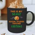 My Scary Social Studies Teacher Costume Halloween Men Women Graphic Print Coffee Mug, novelty gifts, funny gifts