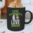 School Psychologists Love Brains Halloween Teacher Counselor Graphic Print Coffee Mug, novelty gifts, funny gifts