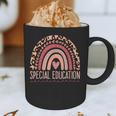 Special Education Shirt Teacher SPED Leopard Boho Rainbow Graphic Print Coffee Mug, novelty gifts, funny gifts