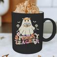 Spooky Teacher Groovy Retro Ghost Teacher Halloween 2023 For Men Women Kids Graphic Print Coffee Mug, novelty gifts, funny gifts Spooky Teacher Groovy Retro Ghost Teacher Halloween 2023 For Men Women Kids Graphic Print Coffee Mug, novelty gifts, funny gifts