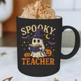 Spooky Teacher Halloween Cute Ghost Pumpkin Reading Women Graphic Print Coffee Mug, novelty gifts, funny gifts