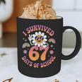 I Survived 67 Days Of School Groovy Retro Teachers Girls Graphic Print Coffee Mug, novelty gifts, funny gifts