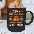 I Teach The Cutest Pumpkins In The Patch Halloween Teacher Graphic Print Coffee Mug, novelty gifts, funny gifts