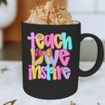 Teach Love Inspire Preppy Back To School Teacher Women Graphic Print Coffee Mug, novelty gifts, funny gifts Teach Love Inspire Preppy Back To School Teacher Women Graphic Print Coffee Mug, novelty gifts, funny gifts