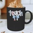 Teach Teacher Coquette Bow Pencil Back To School First Day Graphic Print Coffee Mug, novelty gifts, funny gifts Teach Teacher Coquette Bow Pencil Back To School First Day Graphic Print Coffee Mug, novelty gifts, funny gifts