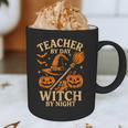 Teacher By Day Witch By Night Halloween Teacher Witch Graphic Print Coffee Mug, novelty gifts, funny gifts