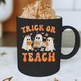 Teacher Halloween Trick Or Teach Retro Groovy Floral Ghost Graphic Print Coffee Mug, novelty gifts, funny gifts Teacher Halloween Trick Or Teach Retro Groovy Floral Ghost Graphic Print Coffee Mug, novelty gifts, funny gifts