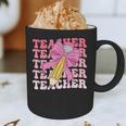 Teacher Pencil Back To School Groovy Pink Teacher First Day Graphic Print Coffee Mug, novelty gifts, funny gifts Teacher Pencil Back To School Groovy Pink Teacher First Day Graphic Print Coffee Mug, novelty gifts, funny gifts