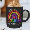 Teacher You Are a Rainbow Of Possibilities Funny Graphic Print Coffee Mug, novelty gifts, funny gifts
