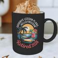 Teacher Retirement Shirts 2026 Goodbye Lesson Hello Freedom Graphic Print Coffee Mug, novelty gifts, funny gifts
