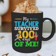 My Teacher Survived 100 Days Of Me Dab 100 Days Of School For Men Women Kids Graphic Print Coffee Mug, novelty gifts, funny gifts
