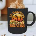 Teacher All Teachers Love Brains Halloween Party Graphic Print Coffee Mug, novelty gifts, funny gifts