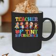 Teacher Of Tiny Superheroes Teach 100th Day Of School Graphic Print Coffee Mug, novelty gifts, funny gifts