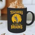 Teachers Love Brains Shirt Men Women Halloween Teacher Graphic Print Coffee Mug, novelty gifts, funny gifts