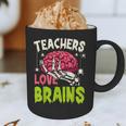 Teachers Love Brains Skeleton Halloween Teacher Funny Graphic Print Coffee Mug, novelty gifts, funny gifts Teachers Love Brains Skeleton Halloween Teacher Funny Graphic Print Coffee Mug, novelty gifts, funny gifts