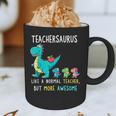 Teachersaurus Like A Normal Teacher But More Awesome Graphic Print Coffee Mug, novelty gifts, funny gifts