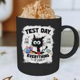 Test Day Stressed Cat Teacher Student Kids Testing Day Graphic Print Coffee Mug, novelty gifts, funny gifts