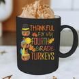 Thankful For My 4th Grade Turkey Thanksgiving Turkey Teacher Graphic Print Coffee Mug, novelty gifts, funny gifts Thankful For My 4th Grade Turkey Thanksgiving Turkey Teacher Graphic Print Coffee Mug, novelty gifts, funny gifts