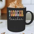 Toddler Teacher Retro Groovy Women Happy First Day Of School Graphic Print Coffee Mug, novelty gifts, funny gifts Toddler Teacher Retro Groovy Women Happy First Day Of School Graphic Print Coffee Mug, novelty gifts, funny gifts