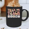 Trick Or Teach With Symbols Special Education Teacher Spooky Graphic Print Coffee Mug, novelty gifts, funny gifts