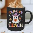 Trick Or Teach Teacher Groovy Ghost Halloween Teacher Graphic Print Coffee Mug, novelty gifts, funny gifts Trick Or Teach Teacher Groovy Ghost Halloween Teacher Graphic Print Coffee Mug, novelty gifts, funny gifts