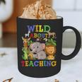 Wild About Teaching Safari Jungle School Teacher Graphic Print Coffee Mug, novelty gifts, funny gifts