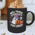 Will Trade Students For Candy Halloween Teacher Graphic Print Coffee Mug, novelty gifts, funny gifts