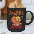 Will Trade Students For Candy Teacher Cute Halloween Pumpkin Graphic Print Coffee Mug, novelty gifts, funny gifts