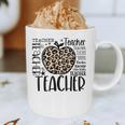 Back To School Teacher Life Apple Leopard Teacher Women Graphic Print Coffee Mug, novelty gifts, funny gifts