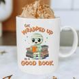 Cute Halloween Teacher Librarian Mummy Reading Books Graphic Print Coffee Mug, novelty gifts, funny gifts
