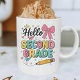 Cute Hello Second Grade Back To School Coquette Teacher Girl Graphic Print Coffee Mug, novelty gifts, funny gifts