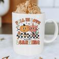 Fall In Love With Learning Teacher Retro Thanksgiving Graphic Print Coffee Mug, novelty gifts, funny gifts