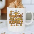 Groovy Coffee Teach Repeat Retro Teacher Graphic Print Coffee Mug, novelty gifts, funny gifts Groovy Coffee Teach Repeat Retro Teacher Graphic Print Coffee Mug, novelty gifts, funny gifts