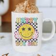 Happy Dot Day Hippie Flowers Smile Face Groovy Teacher Kids Graphic Print Coffee Mug, novelty gifts, funny gifts