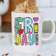 Happy Fri-Yay Friday Lovers Fun Teacher Life FriYay Weekend Graphic Print Coffee Mug, novelty gifts, funny gifts Happy Fri-Yay Friday Lovers Fun Teacher Life FriYay Weekend Graphic Print Coffee Mug, novelty gifts, funny gifts