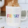 Happy Fri Yay Teacher Friday Saying Graphic Print Coffee Mug, novelty gifts, funny gifts