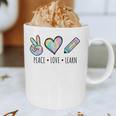Peace Love Learn Tie Dye Teacher Kids 100th Days Of School Graphic Print Coffee Mug, novelty gifts, funny gifts