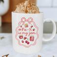 Preschool Pre-K Is My Jam Strawberry Girl Teacher Kids Graphic Print Coffee Mug, novelty gifts, funny gifts