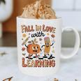 Retro Fall In Love With Learning Autumn Pumpkin Teacher Kids Graphic Print Coffee Mug, novelty gifts, funny gifts Retro Fall In Love With Learning Autumn Pumpkin Teacher Kids Graphic Print Coffee Mug, novelty gifts, funny gifts