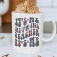 Retro IT'S ME Hi I'm The TEACHER Groovy Testing Squad Pink Graphic Print Coffee Mug, novelty gifts, funny gifts Retro IT'S ME Hi I'm The TEACHER Groovy Testing Squad Pink Graphic Print Coffee Mug, novelty gifts, funny gifts