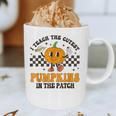 I Teach The Cutest Pumpkins In The Patch Groovy Teacher Fall Graphic Print Coffee Mug, novelty gifts, funny gifts
