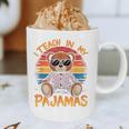 I Teach In My Pajamas Teacher Sunset Bear Retro Graphic Print Coffee Mug, novelty gifts, funny gifts I Teach In My Pajamas Teacher Sunset Bear Retro Graphic Print Coffee Mug, novelty gifts, funny gifts