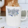 Teacher Blue Chinoiserie Coquette Bow Heart Teacher Life Graphic Print Coffee Mug, novelty gifts, funny gifts Teacher Blue Chinoiserie Coquette Bow Heart Teacher Life Graphic Print Coffee Mug, novelty gifts, funny gifts