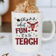 Teachers Oh What Fun It Is To Teach Cute Red Plaid Reindeer Graphic Print Coffee Mug, novelty gifts, funny gifts Teachers Oh What Fun It Is To Teach Cute Red Plaid Reindeer Graphic Print Coffee Mug, novelty gifts, funny gifts