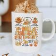Thanksgiving One Thankful Art Teacher Fall Groovy Men Women Graphic Print Coffee Mug, novelty gifts, funny gifts