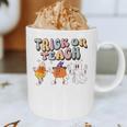 Trick Or Teach Candy Corn Pumpkin Ghost Teacher Graphic Print Coffee Mug, novelty gifts, funny gifts Trick Or Teach Candy Corn Pumpkin Ghost Teacher Graphic Print Coffee Mug, novelty gifts, funny gifts